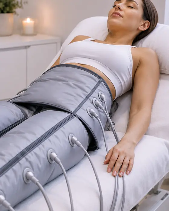 Pressoterapia alle gambe in cabina